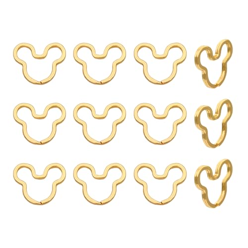 Mickey Mouse Shape 12pcs Light Gold