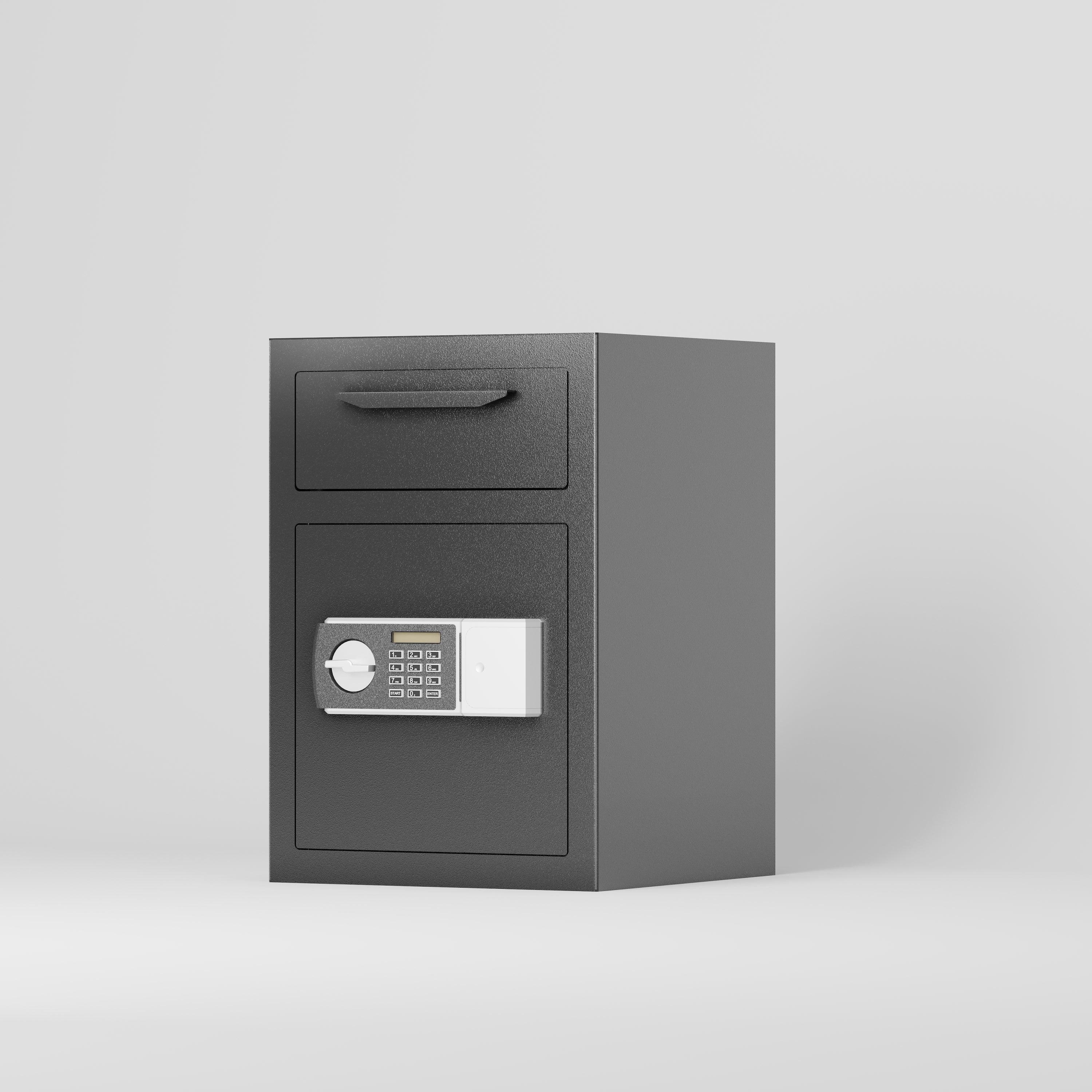Carbon Steel Digital Depository Safe with Electronic Code Lock & Deposit Slot - Secure Cash Box for Home, Hotel, Restaurant & Office - Ideal for Retail Stores, Small Businesses and Night Drop Security