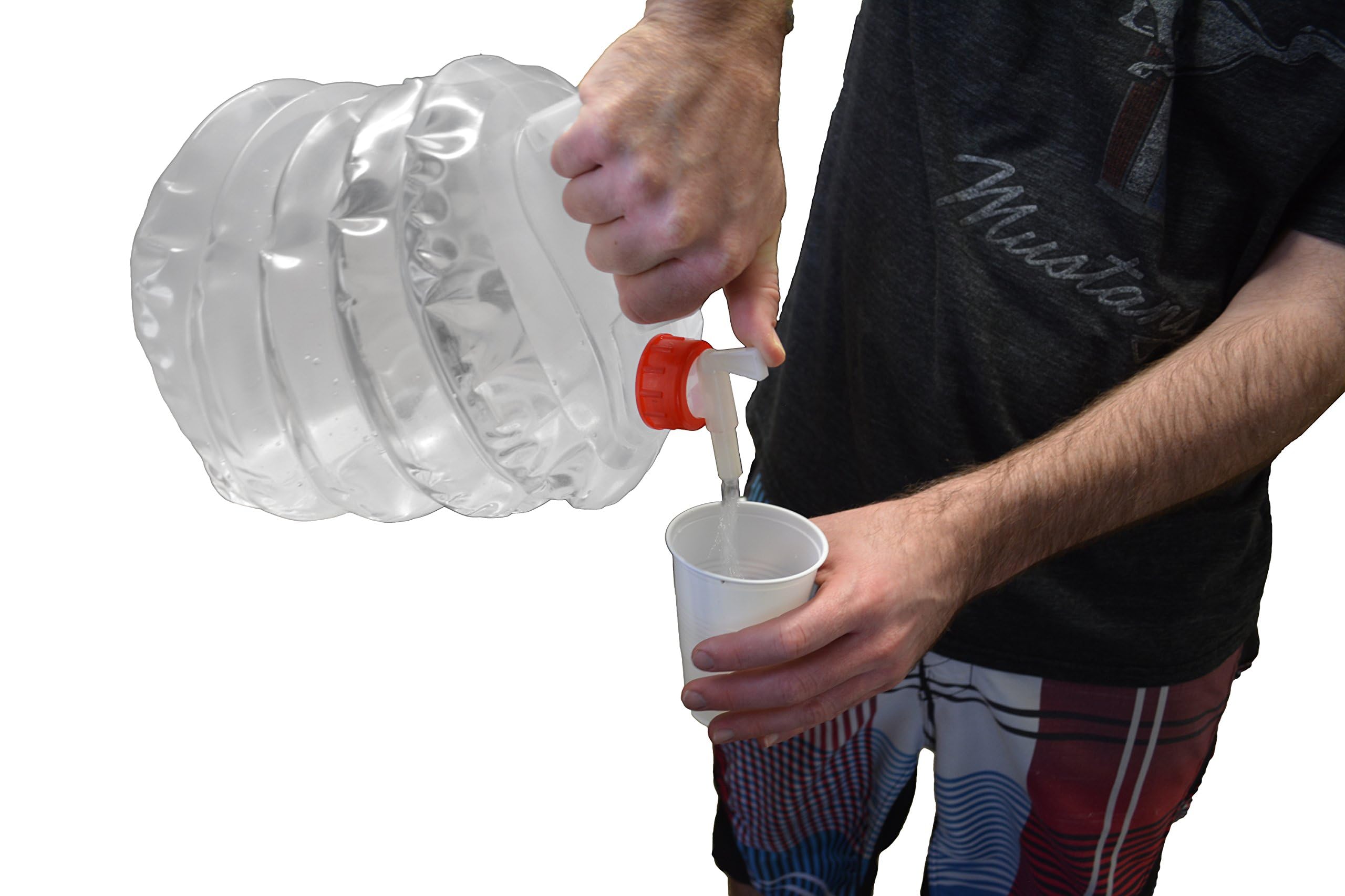 Collapsible Water Jug Folding Water Bottle - 5L/1.3Gal Lightweight Portable for Backpacking, Camping, Hiking & Outdoor Adventures