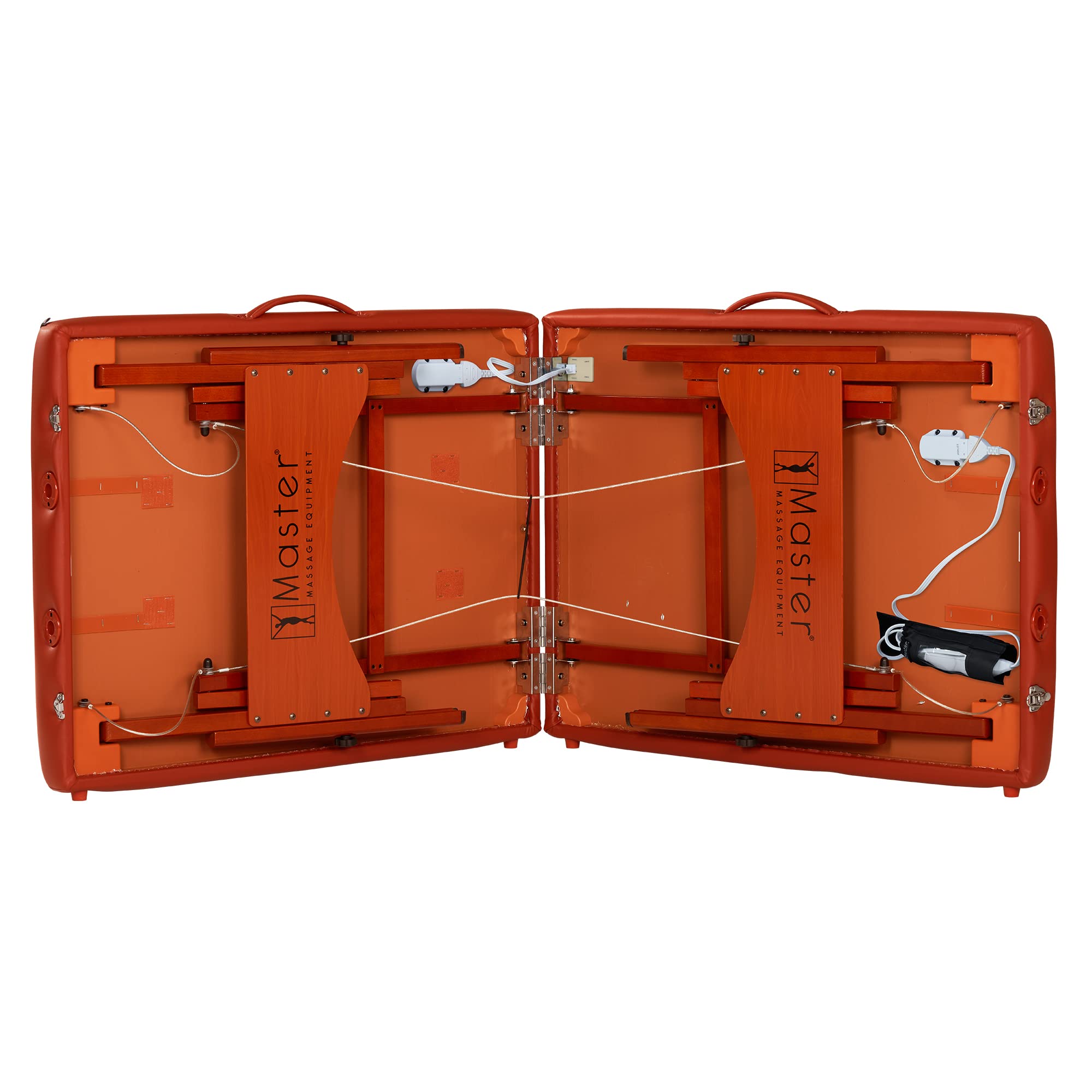 Fairlane Professional Massage Couch - Portable Massage Table with Adjustable Height for Therapists, Spa & Home Use - Durable Orange Vinyl Surface (Great for Massage Therapy, Physical Therapy & Relaxation)