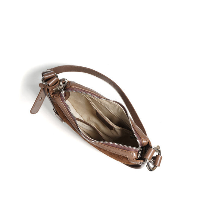 Stylish Leather Half Moon Crossbody Bag for Women - Trendy Boho Shoulder Purse - Perfect for Date Nights, Travel & Everyday Use