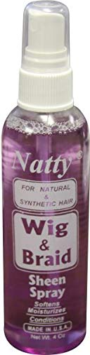 Natty Wig & Braid Sheen Spray - 3 Pack for Shine & Moisture - Perfect for Synthetic Wigs, Braids & Extensions - Salon-Quality Hair Care at Home