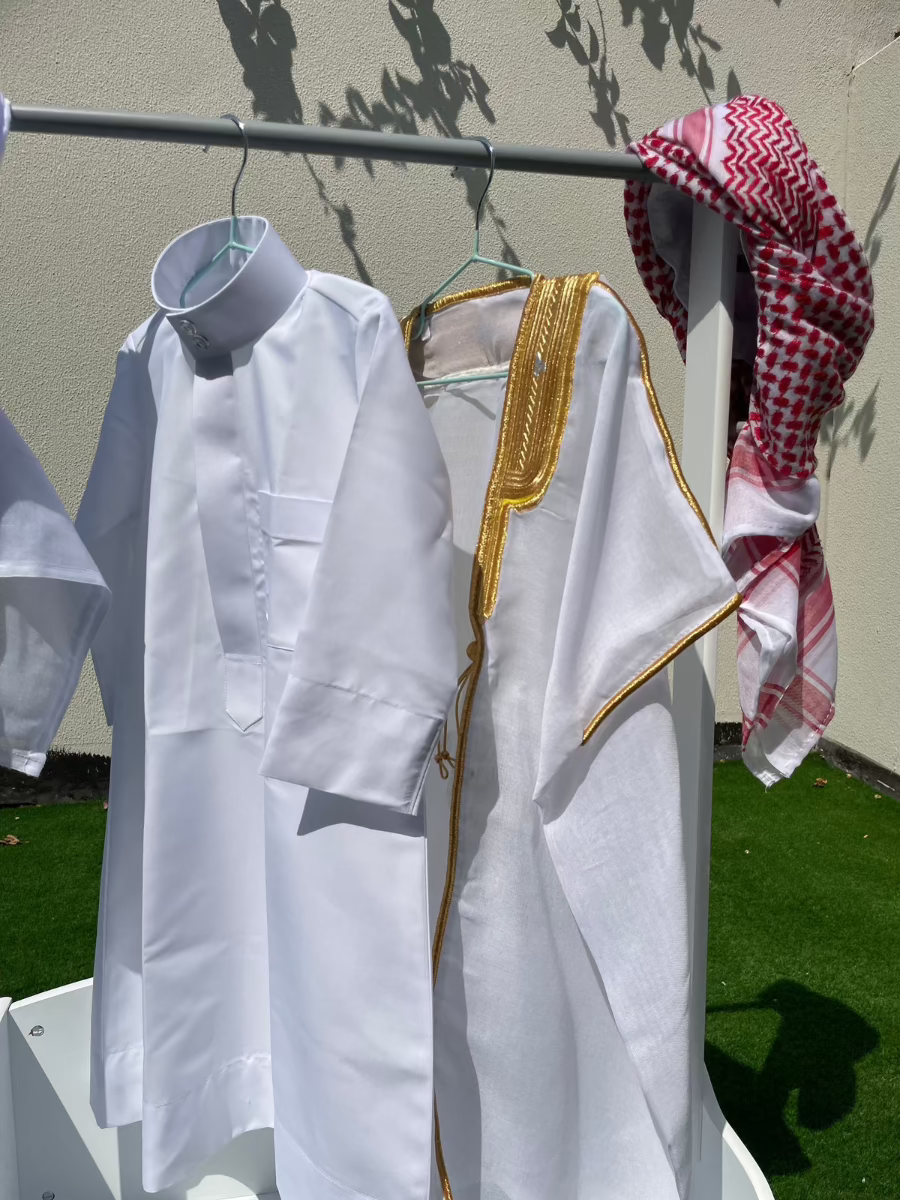 Premium Baby Boy Thobe Gift Set - White Bisht for 0-12 Months | 4-Piece Outfit for Special Occasions & Celebrations