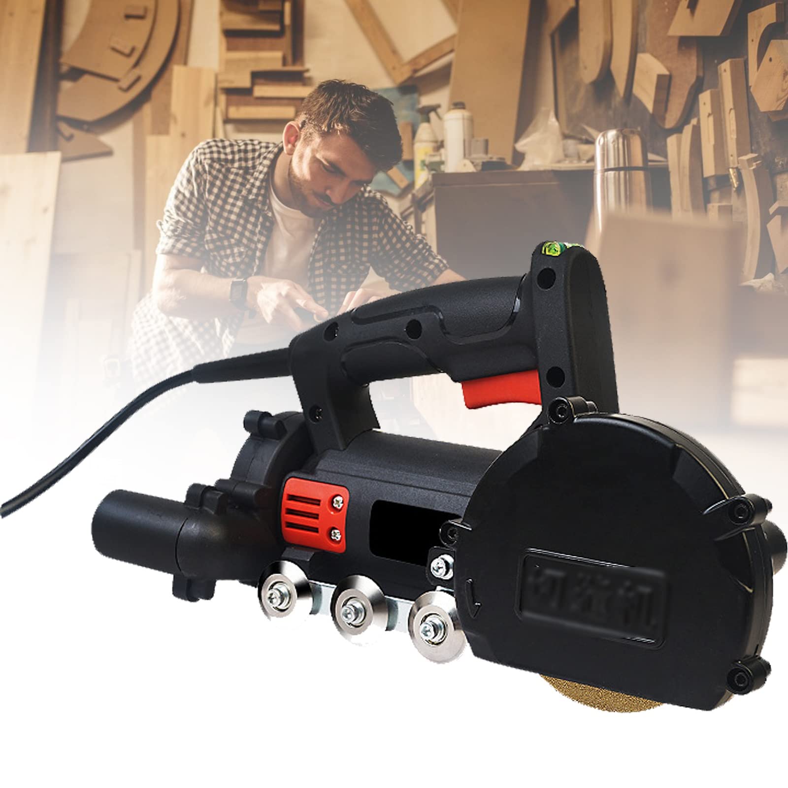 Ceramic Tile Electric Cutting & Seam Cleaning Machine - Grout Removal Scraper with Edge Trimmer for Tile Installation & Renovation - Perfect for DIY Home Improvement, Bathroom Remodeling, and Professional Construction Projects