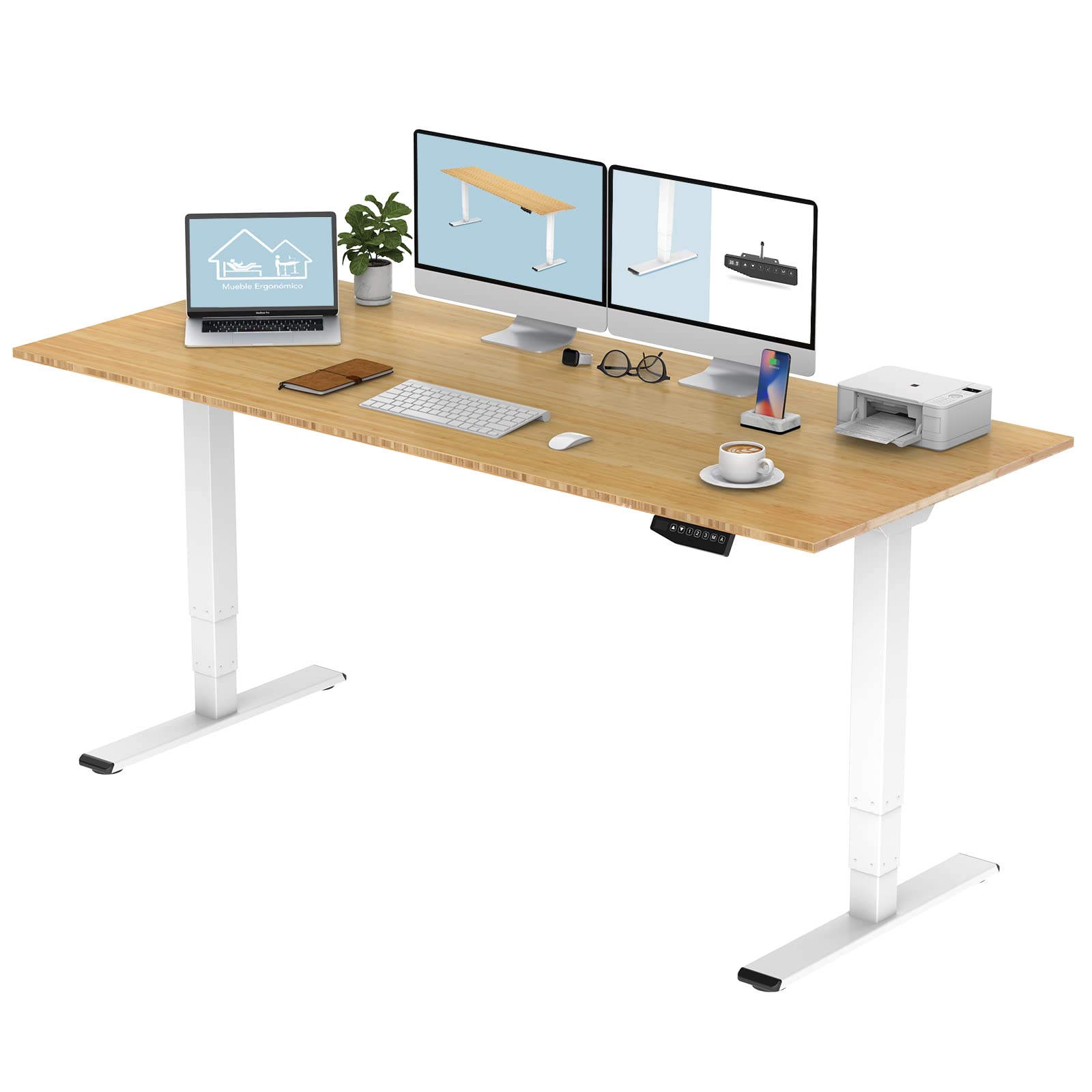 FlexiSpot E4 Dual Motor Standing Desk 78x30