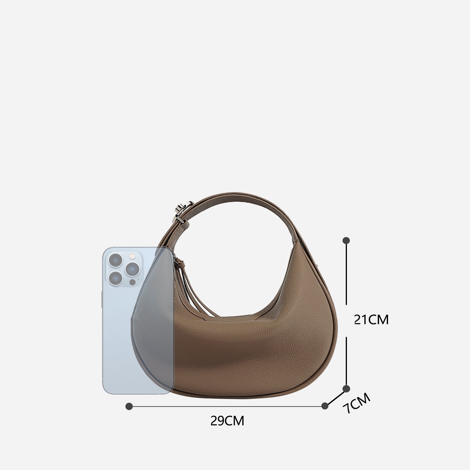 Genuine Leather Crossbody Shoulder Bag for Women - Stylish Underarm Tote Purse with Adjustable Strap - Perfect for Work, Travel & Everyday Use