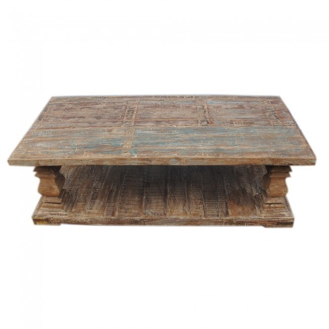French Provincial Style Large Rectangle Coffee Table - Elegant Living Room Centerpiece for Home Decor & Entertaining