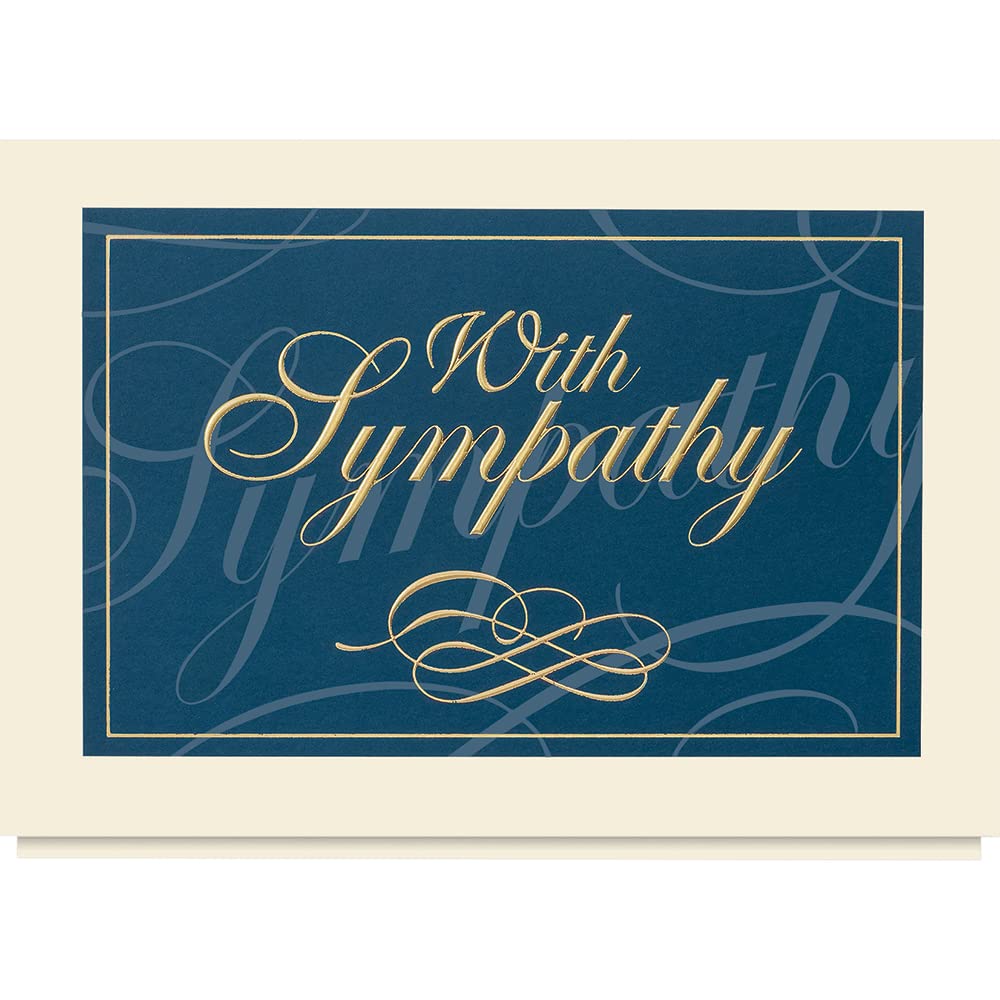 25 Personalized Sympathy Cards with Foil-Lined Envelopes - Elegant Condolence Greeting Cards for Funeral, Memorial & Loss - Perfect for Business or Personal Use - Express Your Heartfelt Sympathy