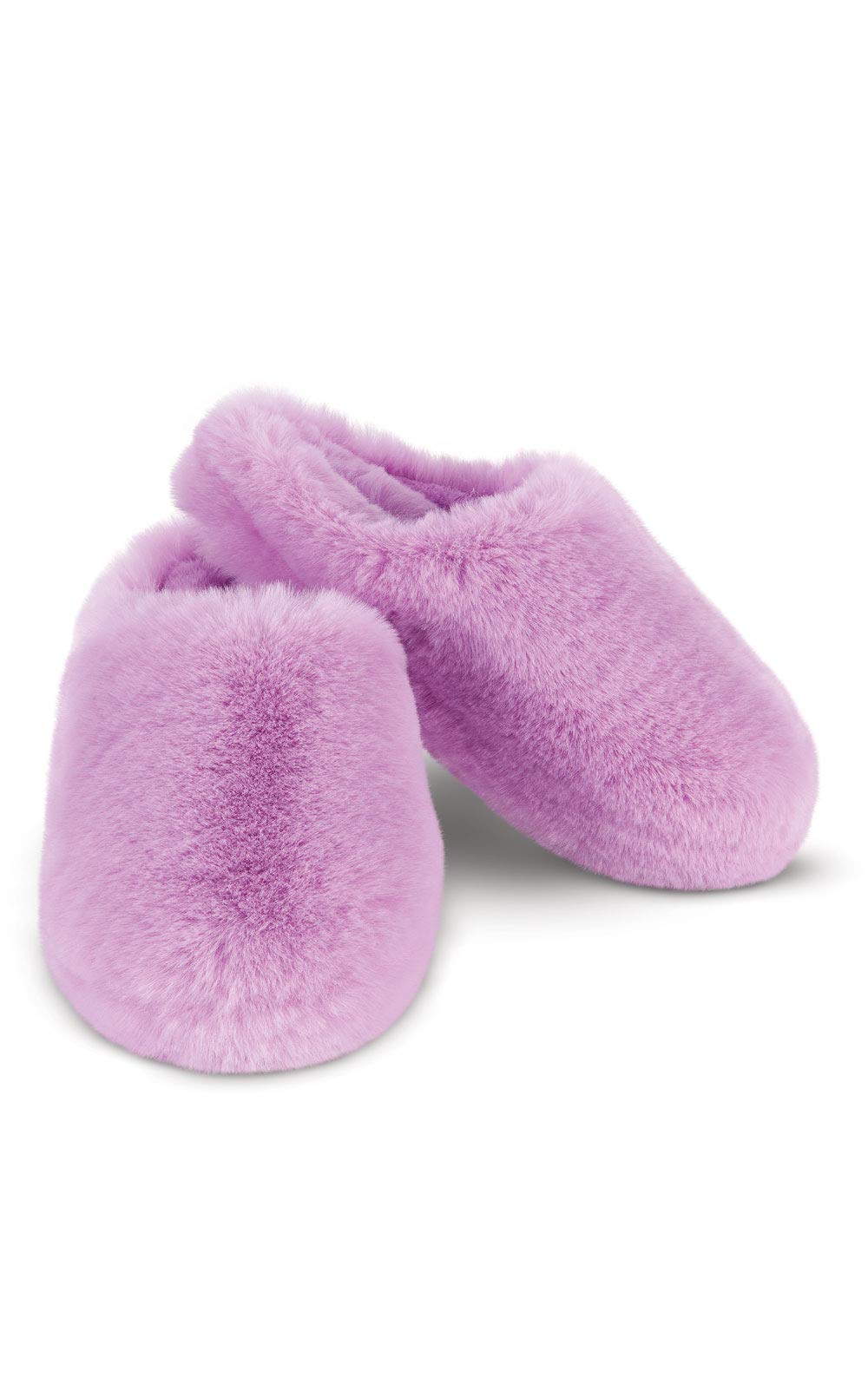 Cozy Women's Fluffy Slippers by PajamaGram - Soft Indoor/Outdoor House Shoes for Relaxing at Home, Spa Days & Winter Comfort