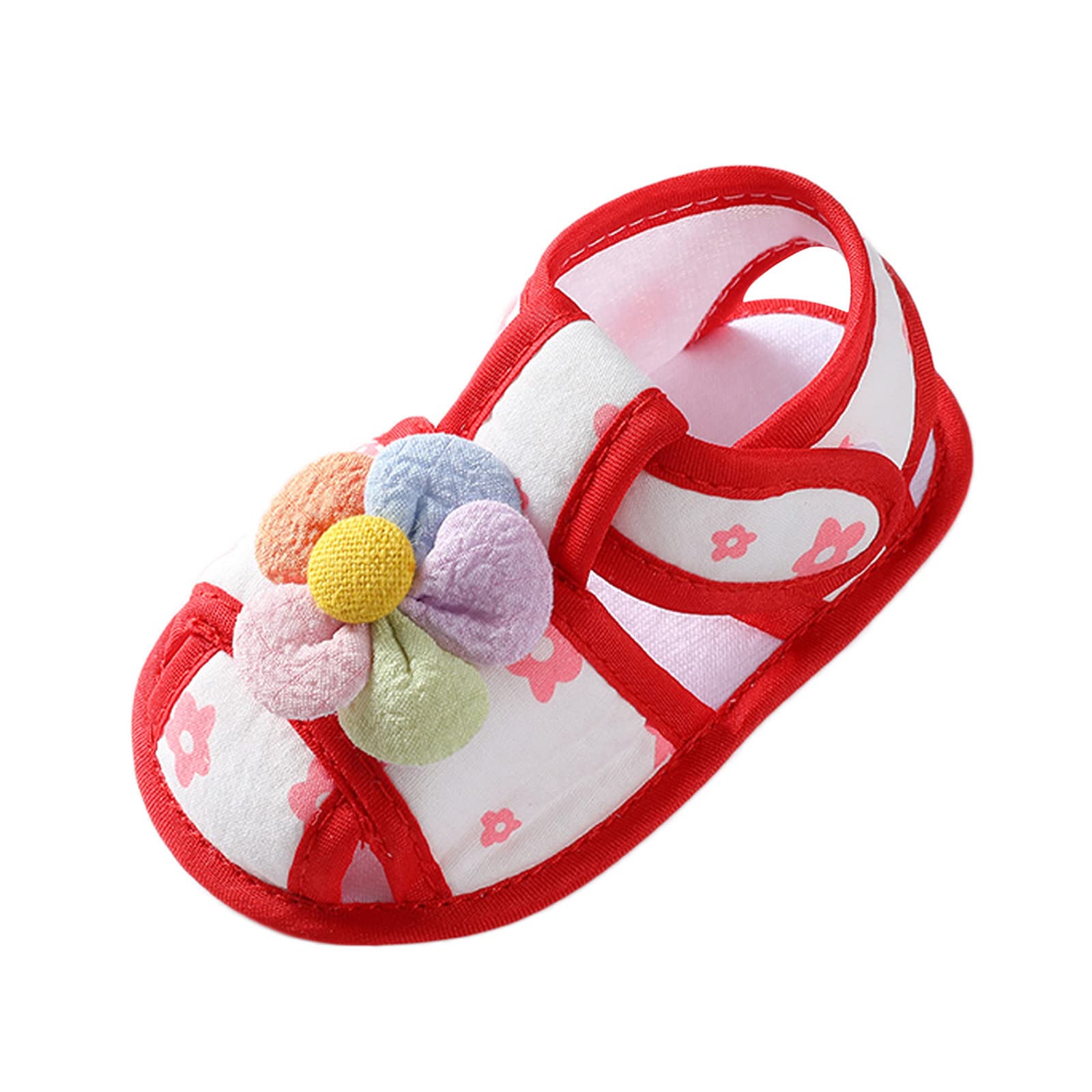 Toddler Girls Soft Walkers Shoes - Colorful Flower Sandals for Play & Outdoors