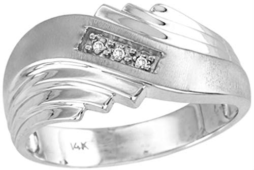 Sterling Silver & Gold Plated Men's Wedding Rings with Genuine Diamonds - His & Hers Matching Bands (Sizes 6-13) | Elegant Jewelry for Anniversary, Engagement & Special Occasions