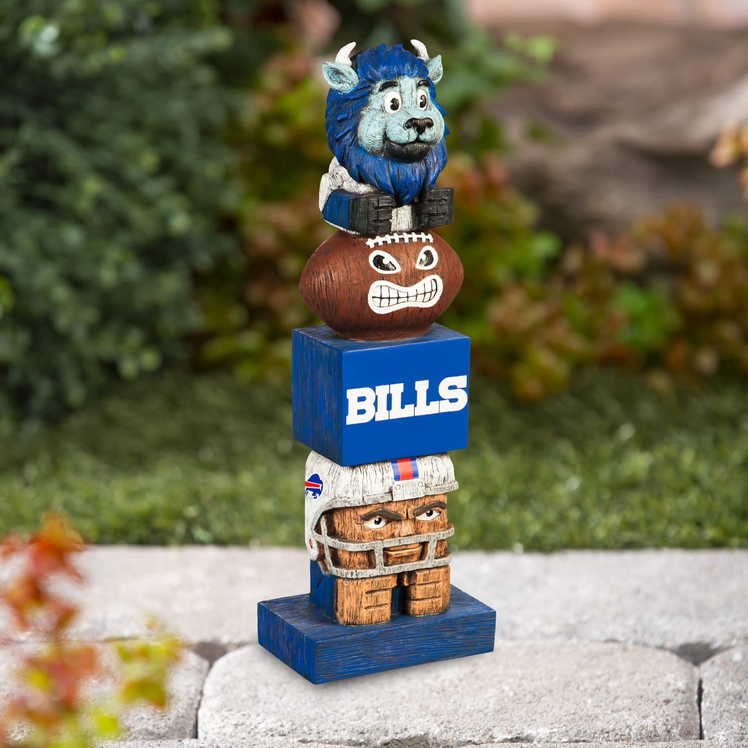 Buffalo Bills Team Garden Statue - NFL Football Fan Decor for Outdoor & Indoor Use - Perfect for Game Day, Man Cave, Office, or Backyard