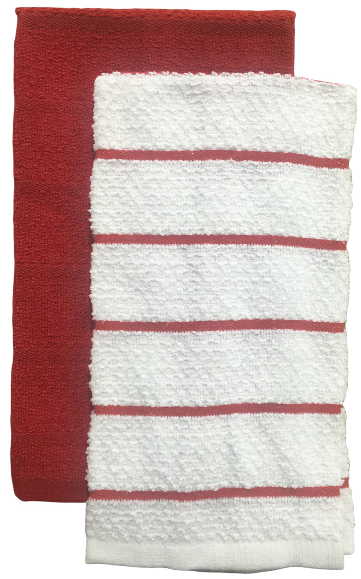 7-Piece Premium Cotton Kitchen Set - 2 Kitchen Towels, 1 Oven Mitt, 2 Pot Holders & 2 Dishcloths (Red) - Perfect for Cooking, Baking & Home Decor