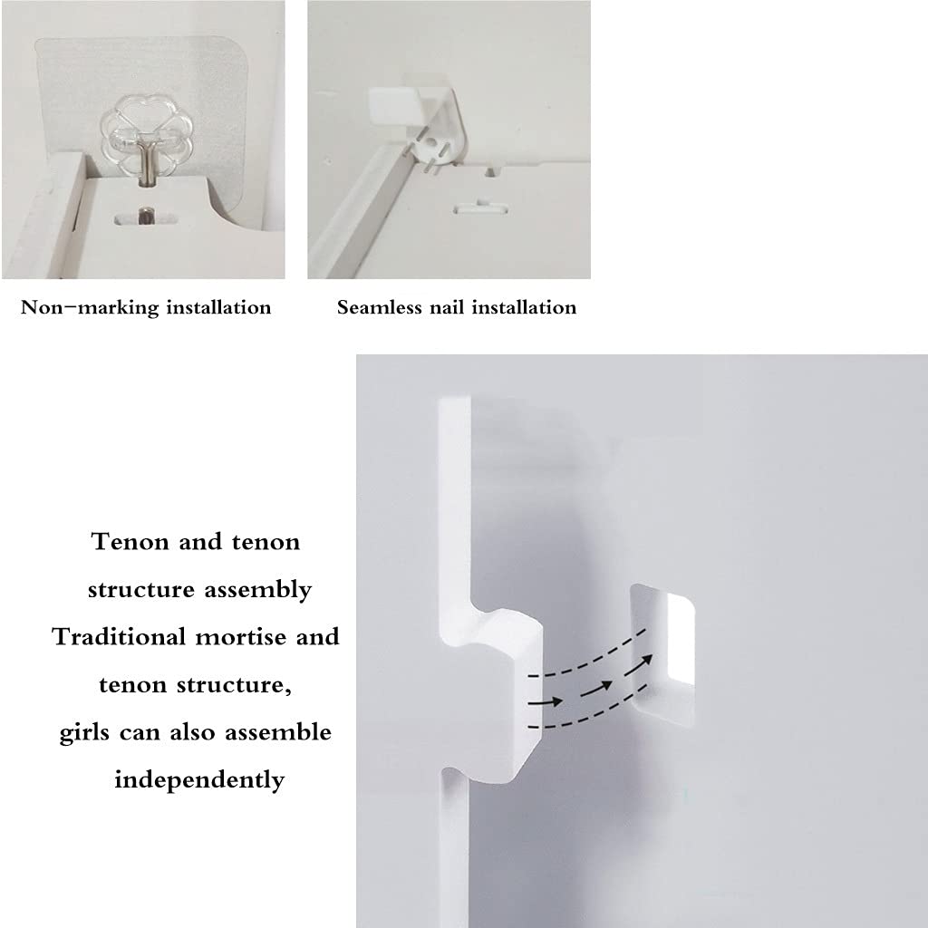Wall Mount Shelf with Cable Organizer - WiFi Storage Box for Home & Office (48×11.5×24cm)