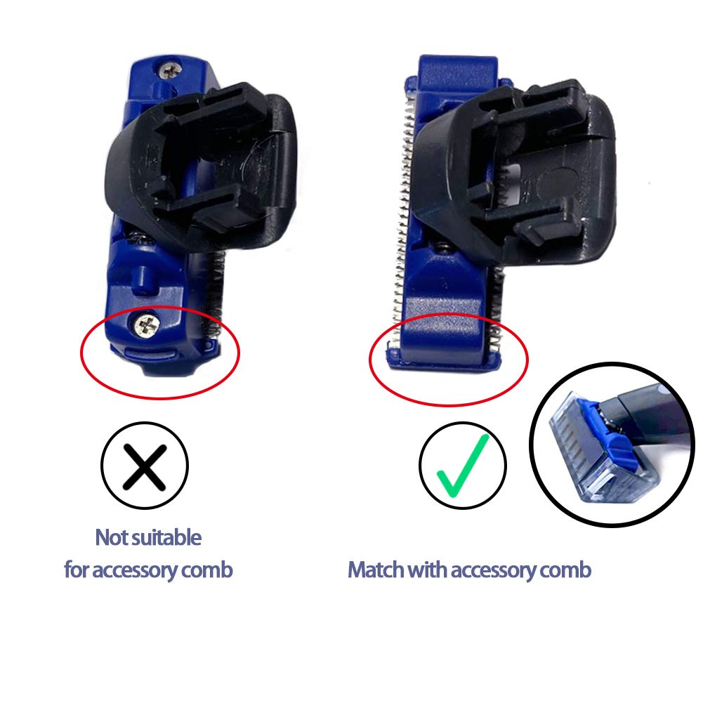 INVODA 2PCS Replacement Razor Heads for Micro Touch Solo Trimmer - Includes 1 Shaver & EVA Storage Case - Perfect for Travel, Grooming, and Personal Care
