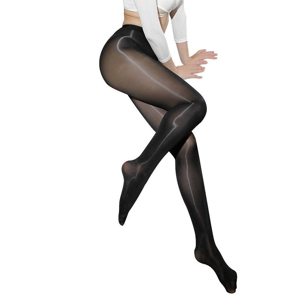 Leesuo Women's 8D Sheer Nylon Tights - Shiny Oil Sheen Stockings, Silky Smooth & Transparent Pantyhose for Everyday Wear, Office, Parties & Date Nights