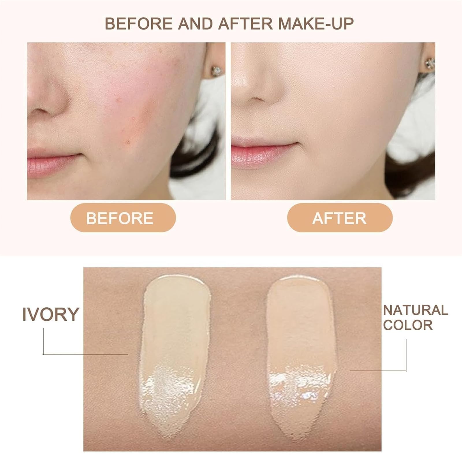 FOLENZU Lasuify Mushroom Head Air Cushion CC Cream - Lightweight Concealer & Shiny Beauty Cream for Flawless Coverage | Perfect for Daily Makeup, Natural Look & On-The-Go Touch Ups