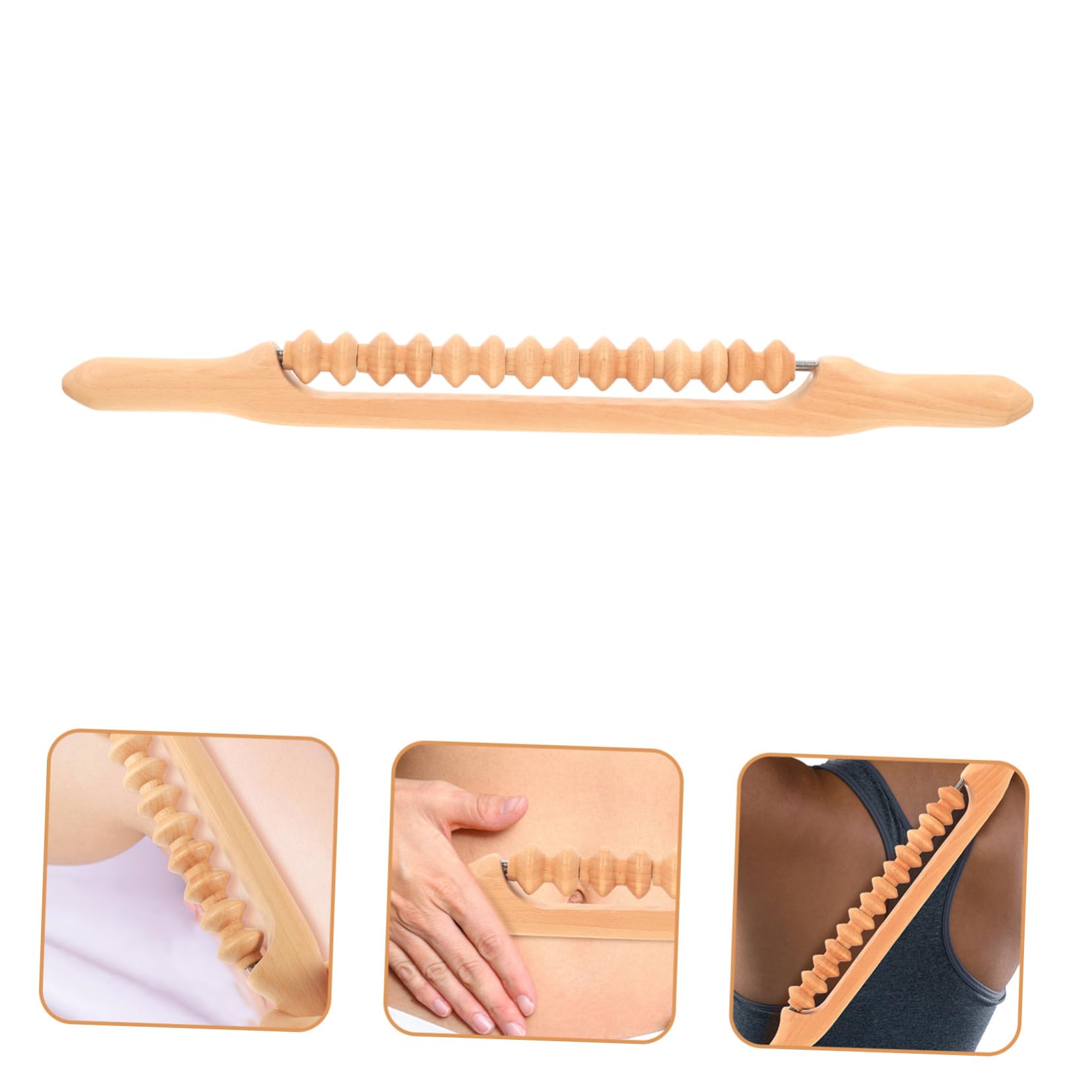 Healeved Wooden Massage Roller - Foot, Hand, Scalp, Leg & Body Massage Tool for Relaxation & Pain Relief - Perfect for Home, Spa & Gym Use