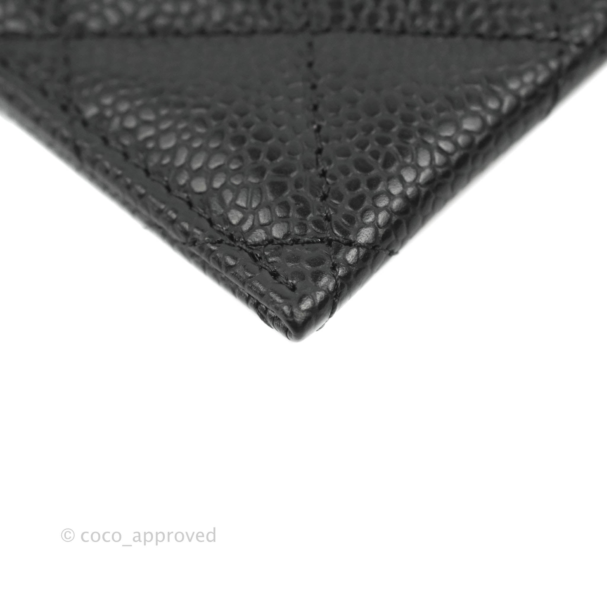 Chanel Classic Flat Card Holder in Black Caviar Leather with Gold Hardware - Perfect for Everyday Use & Luxury Gift Giving
