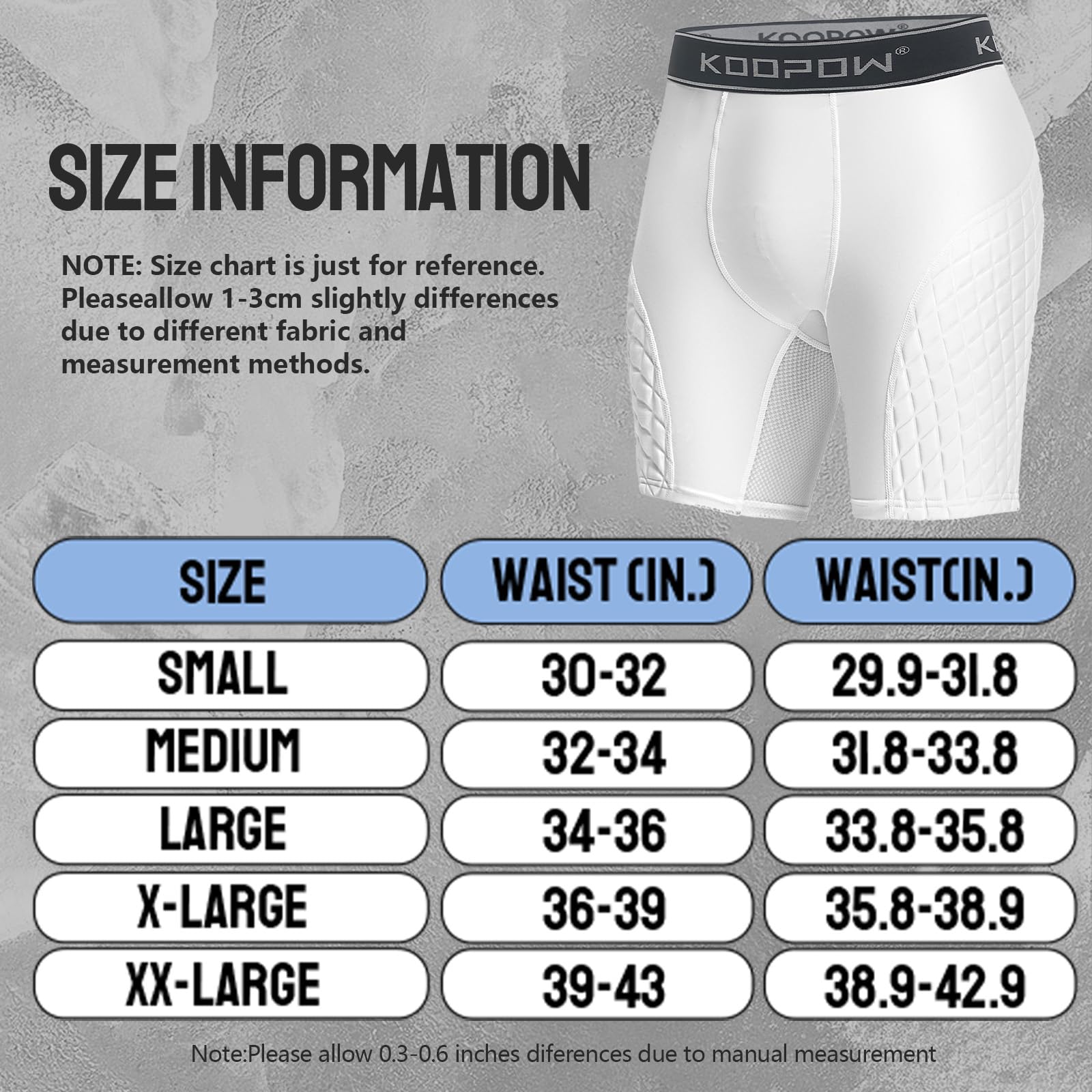 KOOPOW Men's Padded Sliding Shorts with Protective Pads - Baseball, Football, Lacrosse & Hockey Slider Shorts for Adults - Perfect for Training, Games & Sports Protection