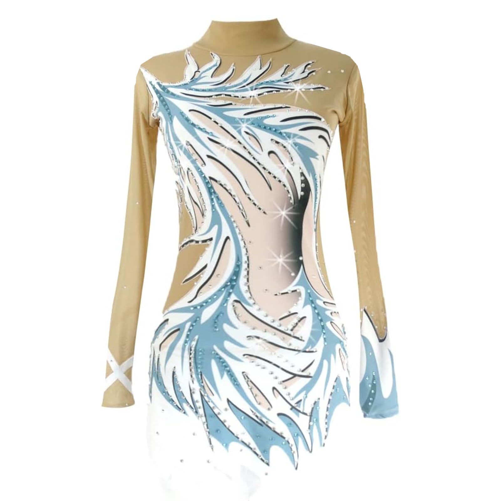 LIUHUO Rhythmic Gymnastics Leotard for Girls - Artistic Performance Dancewear for Competition & Training | Perfect for Gymnastics Shows, Dance Recitals & Sports Events