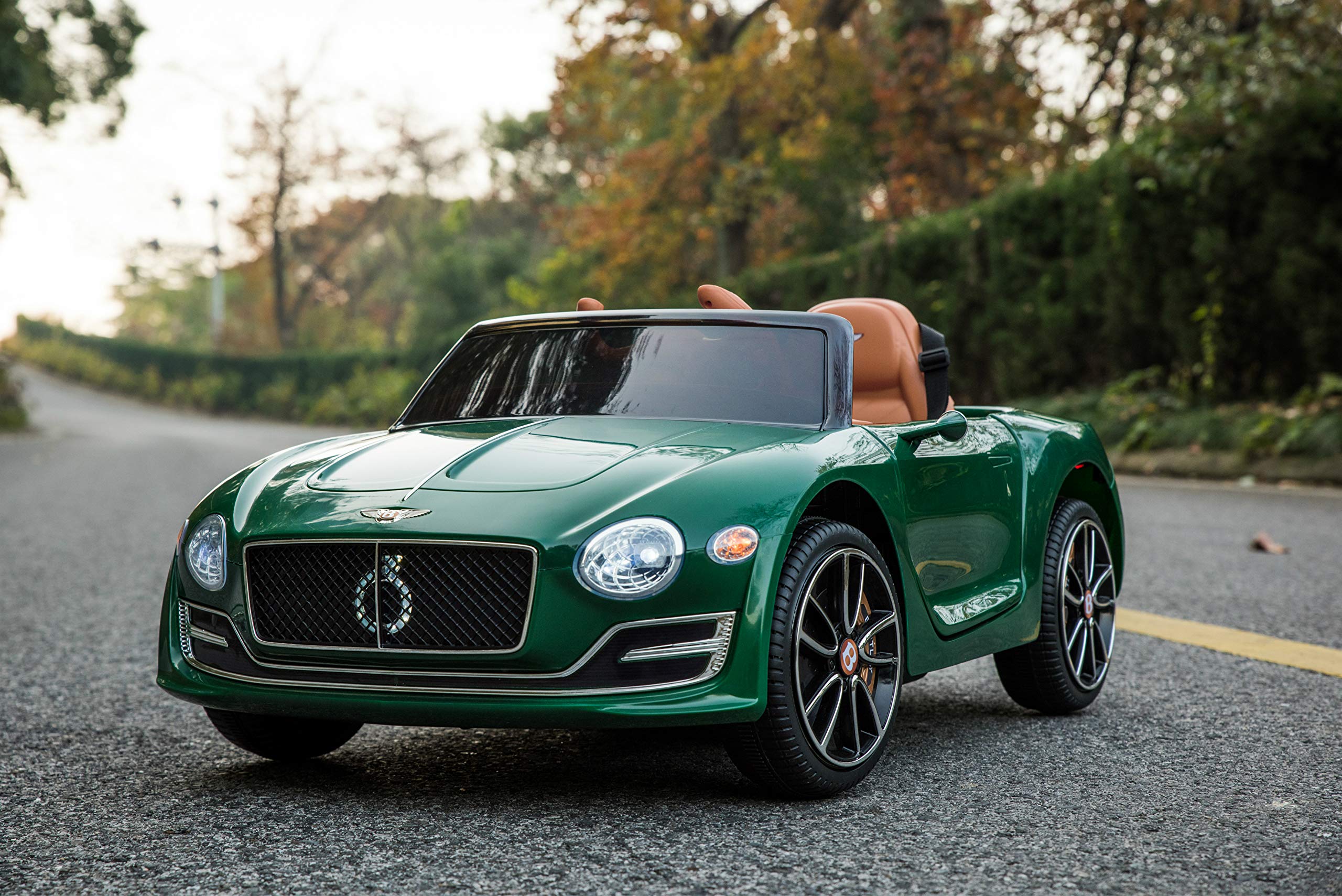Bentley EXP12 Kids Ride-On Toy Car - 12V Battery Powered Electric 4-Wheeler with Parent Remote Control, Foot Pedal, 2 Speeds, Music, AUX & LED Headlights - Green Luxury Toy Vehicle for Boys & Girls - Perfect for Birthday Gifts, Outdoor Play & Pretend Driving Fun