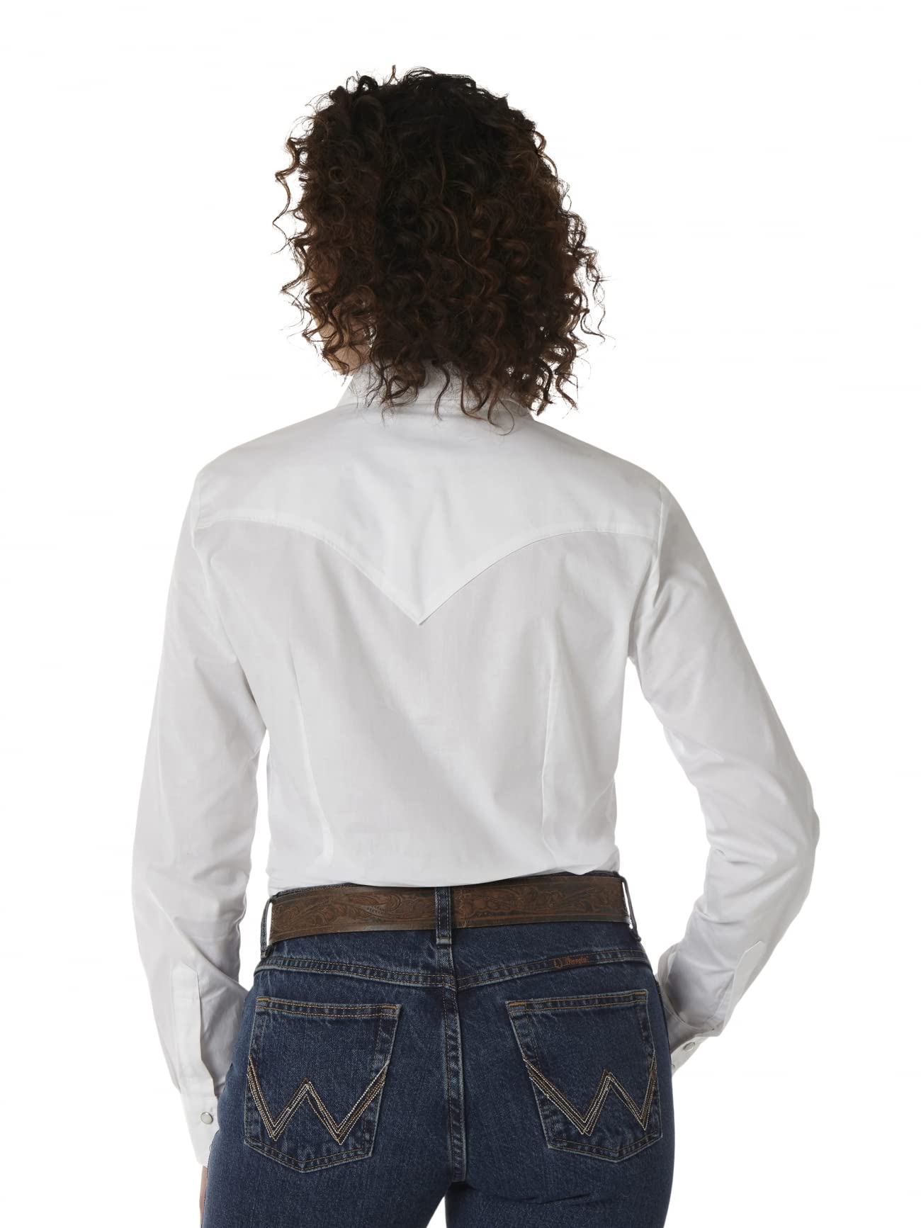 Wrangler Women's Western Two Pocket Snap Shirt - Stylish Casual Button Down Top for Cowgirl, Rodeo & Outdoor Adventures