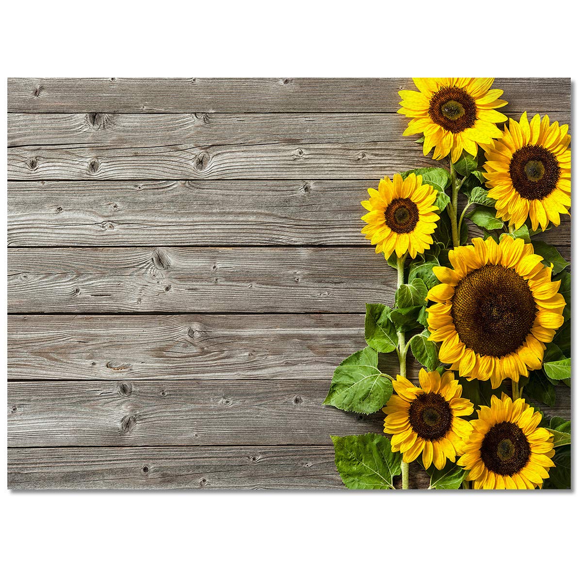 Super Soft Sunflower Large Area Rug 4' x 6' - Non-Slip Backing Indoor Outdoor Rug for Bedroom, Nursery, Living Room - Sunflower Wood Pattern Home Decor Rug for Cozy Home & Garden