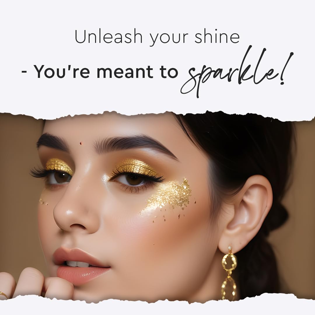 C2P Pro Uptown Glitter Eyeshadow for Face and Body | Loose Cosmetic Glitter for Eye Makeup, Face Art & Body Shimmer - Vegan, Cruelty-Free, 3g - Perfect for Festival, Party & Special Occasion Makeup Looks