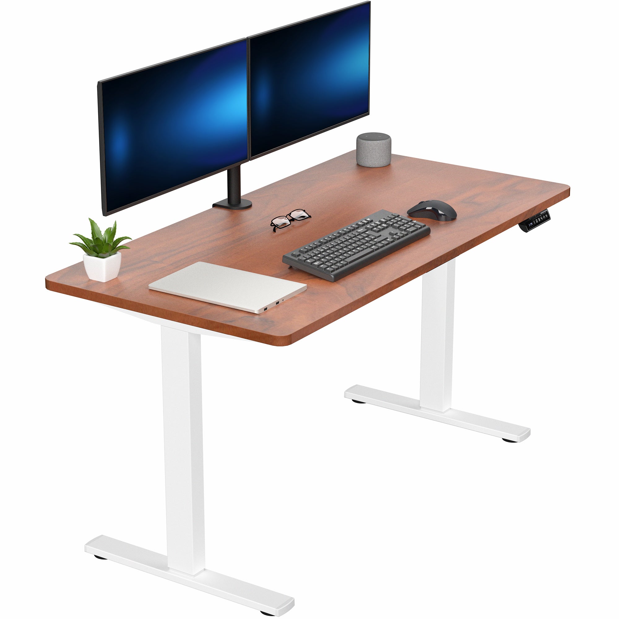 1B Solid Top Series Single Motor Electric Standing Desk with Push Button Memory Controller - Perfect for Home Office, Gaming & Workspace Ergonomics
