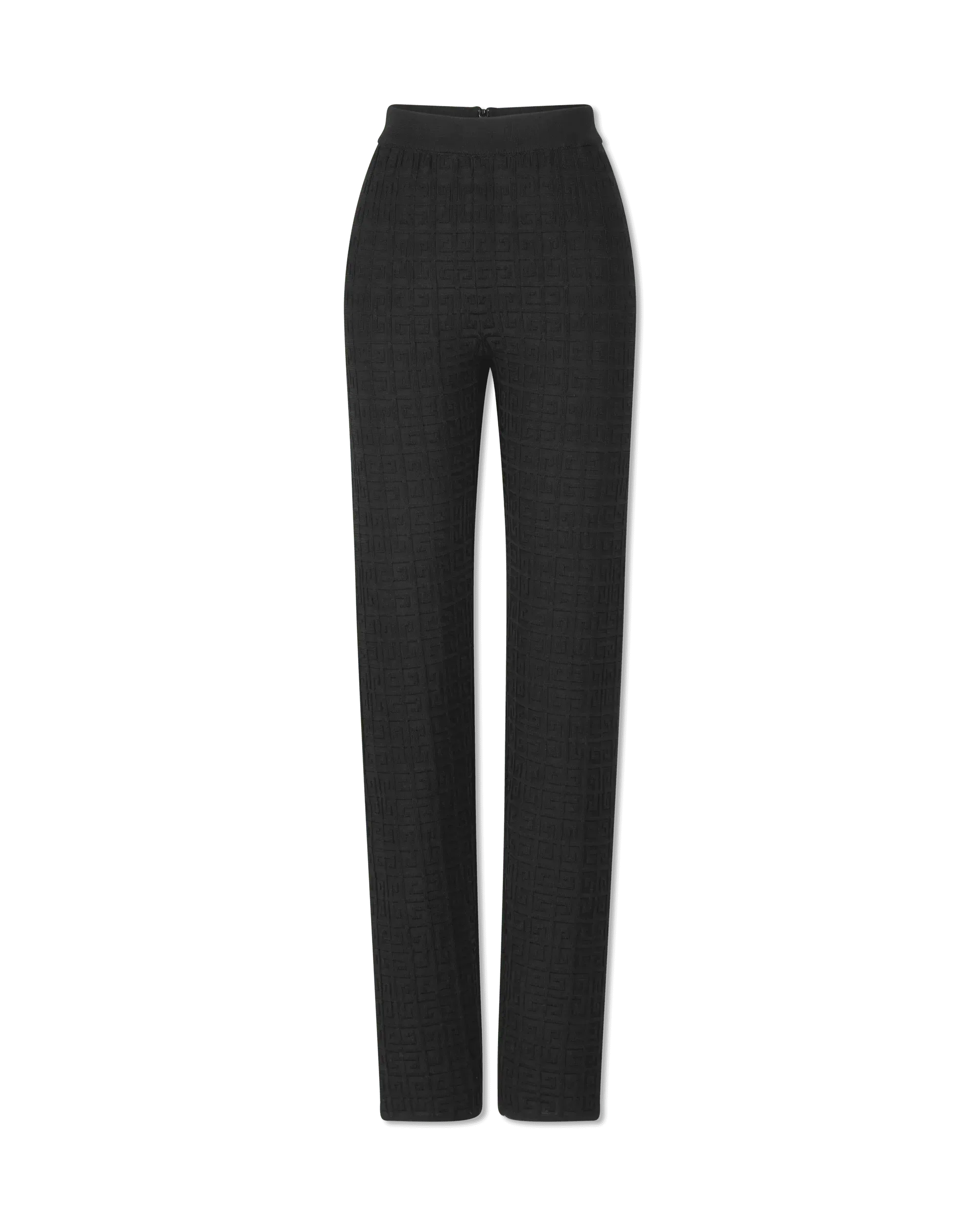 Monogram Stretch Slim Pants for Women - Comfortable High Waist Trousers with Elastic Waistband | Perfect for Office, Travel & Casual Wear