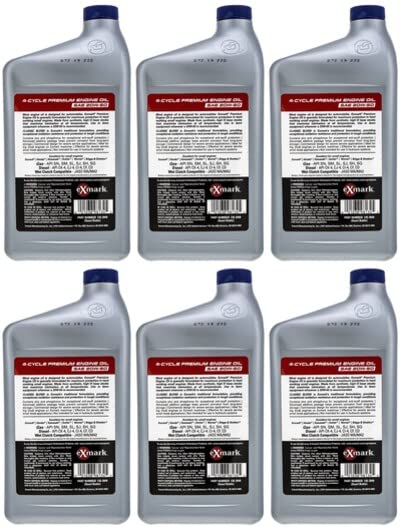 Exmark 6PK Genuine 135-3949 20W-50 Full Synthetic Engine Oil - 32oz (1 Quart) for Toro Mowers - Ideal for Lawn Care & Outdoor Power Equipment Maintenance