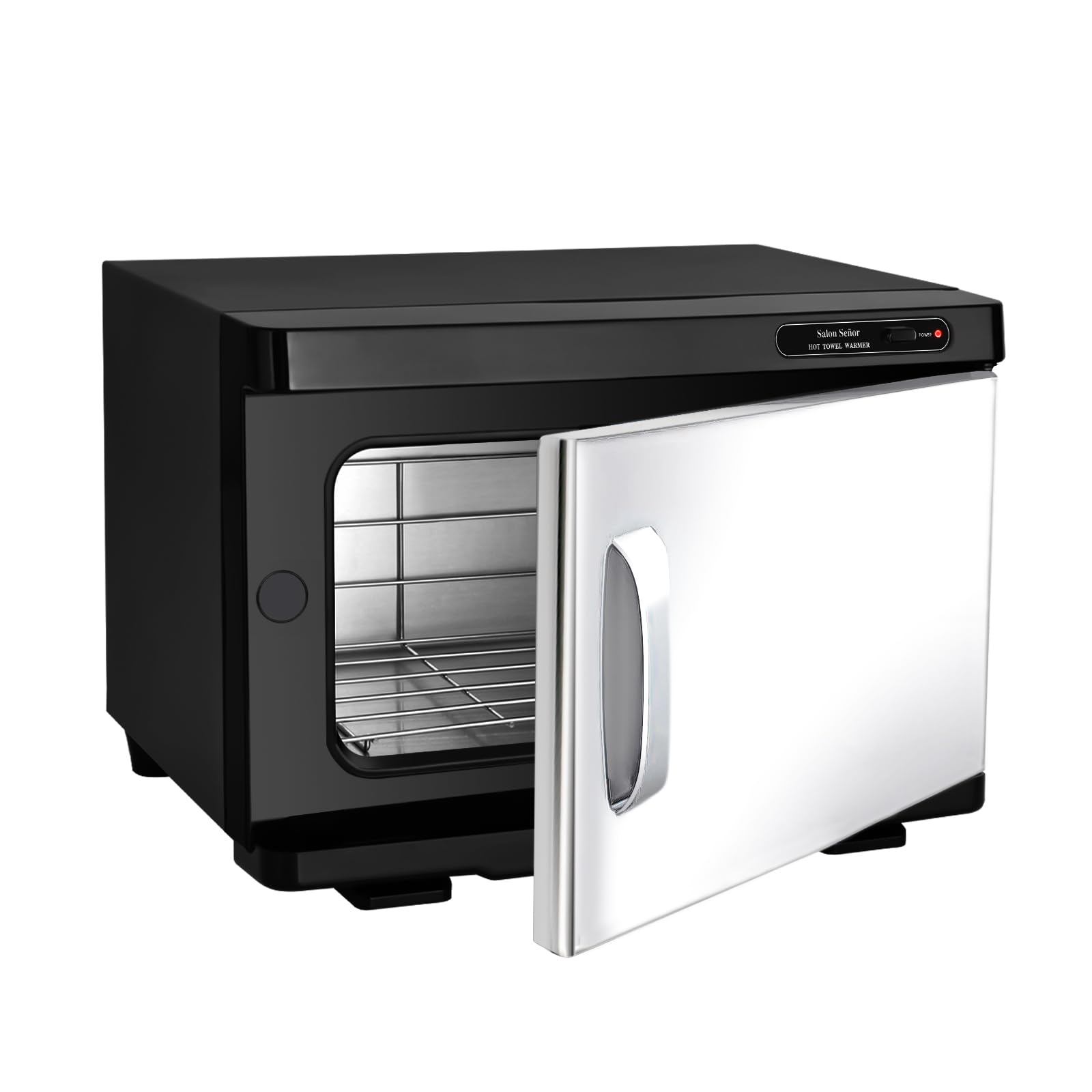 Premium Black Towel Warmer Cabinet with Mirror Door - Professional Spa & Facial Towel Heater for Home Salon, Massage Therapy, and Luxury Bathroom Experience