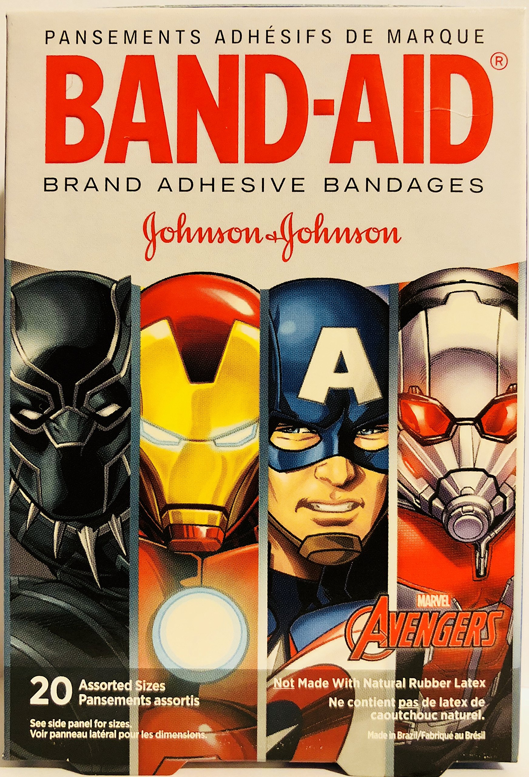 BAND-AID® Brand MARVEL Avengers Adhesive Bandages - 20 Count - First Aid for Kids, Cuts, Scrapes & Minor Wounds - Perfect for School, Home & Travel First Aid Kits