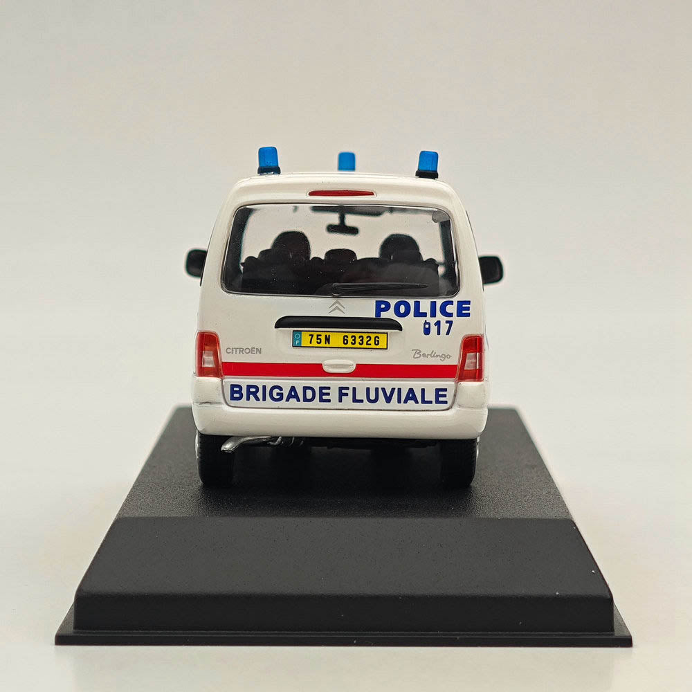 1/43 Scale Norev CITROEN BERLINGO 2004 Paris River Police Diecast Model Car - White - Collectible Miniature Vehicle for Display & Gift Giving