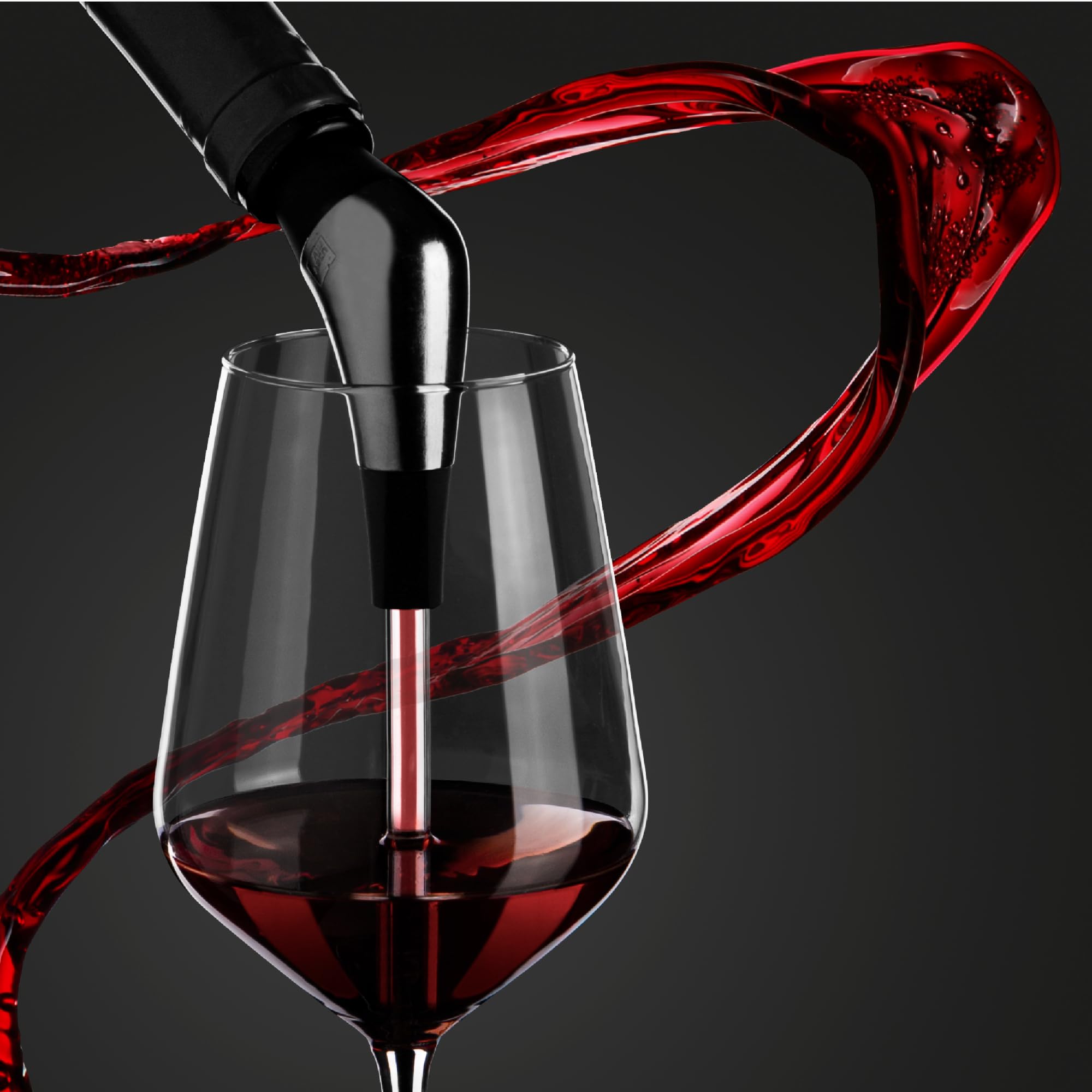 Premium Stainless Steel Slow Wine Pourer by Vacu Vin – Perfect for Red, White & Sparkling Wines – Ideal for Home Bars, Restaurants & Wine Tastings