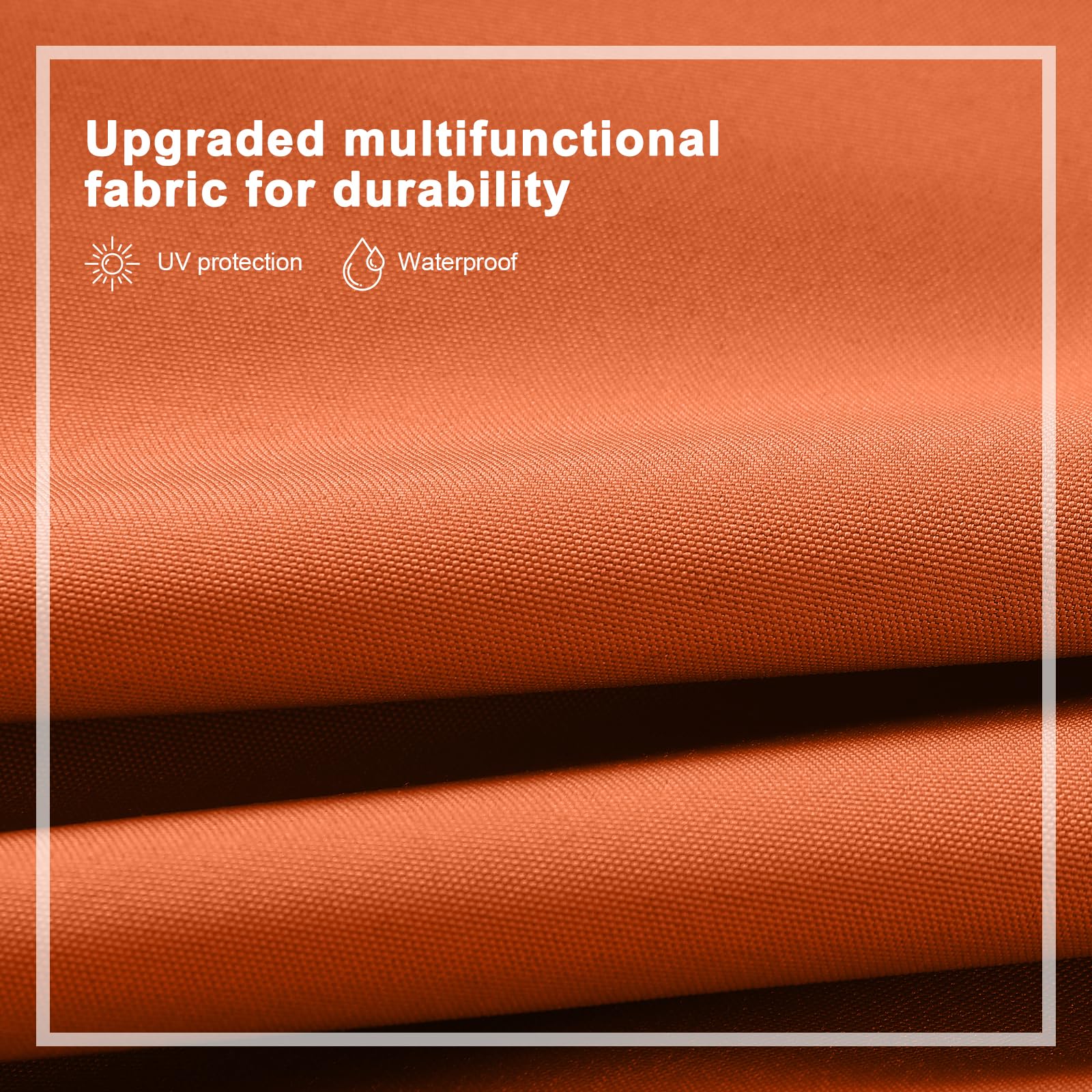 ABCCANOPY 9FT Solar LED Patio Umbrella - 3-Tier Outdoor Market Umbrella with Auto-Tilt & Wind Vent (Orange) - Perfect for Backyard, Poolside, Beach, and Outdoor Dining Areas