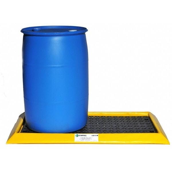 2 Drum Spill Containment Pallet - Heavy Duty Leak Proof Secondary Containment for Oil, Chemicals & Hazmat - Ideal for Warehouses, Garages & Industrial Use