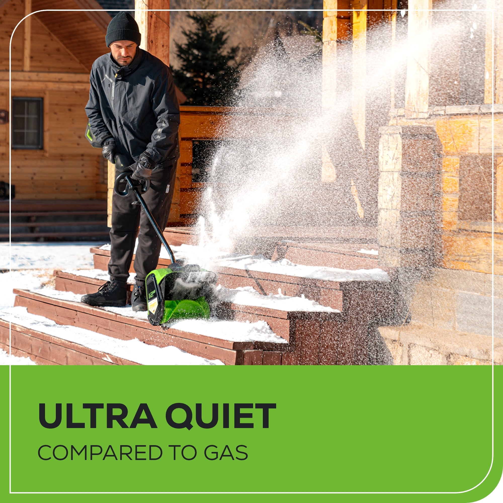 80V 12-Inch Cordless Battery-Powered LED Snow Shovel (Tool Only) - Perfect for Driveways, Sidewalks & Winter Storm Cleanup