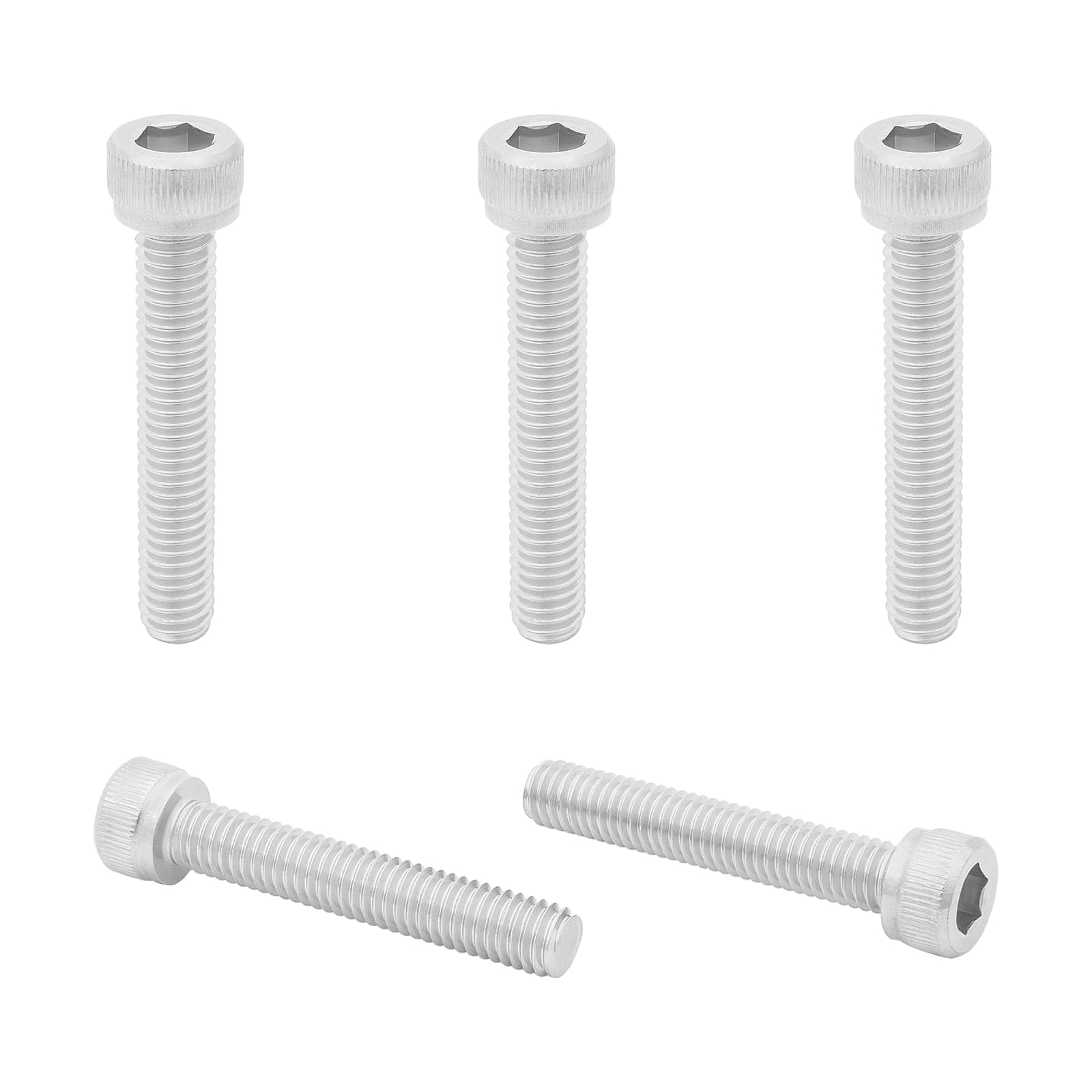 5PCS M6x35mm Stainless Steel Hex Socket Bike Stem Top Cap Bolts - Durable MTB Cycling Screw Accessories for Bicycle Headset Repair & Maintenance | Perfect for Mountain Bike, Road Bike & Commuter Bike Upgrades