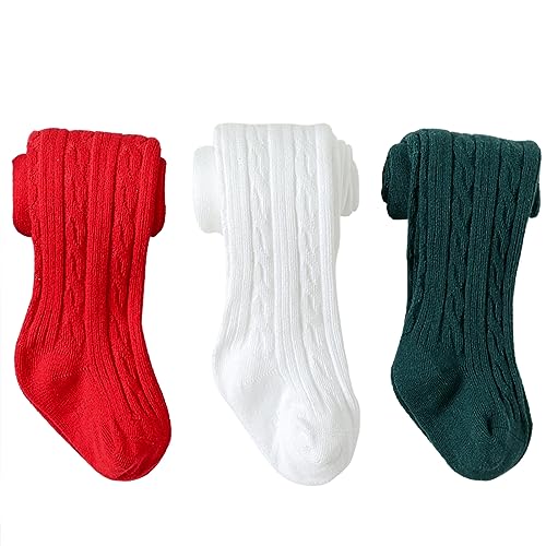 3 Pack, Green+red+ivory White