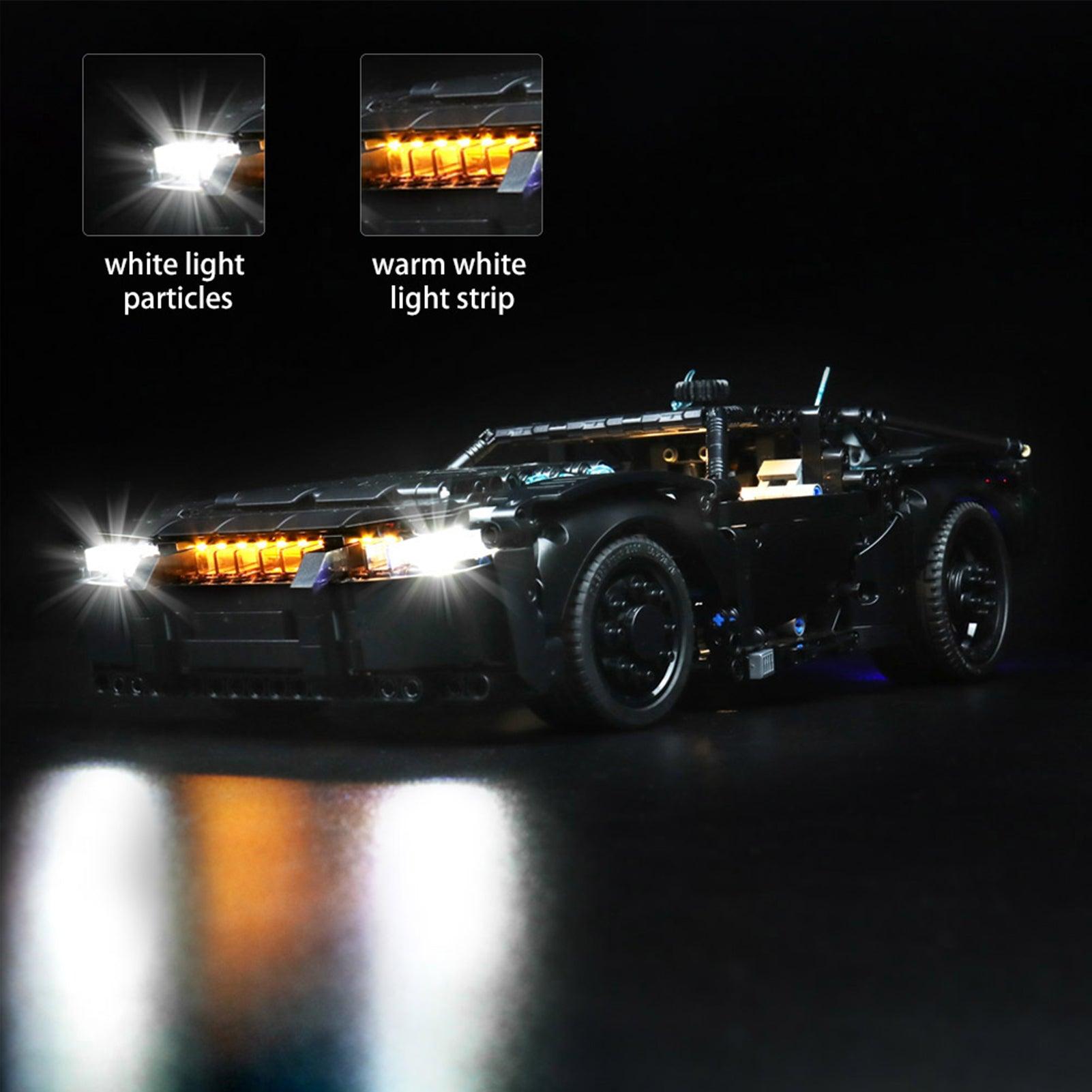 LEGO Technic Batman Batmobile 42127 Light Kit - Compatible with Official LEGO Sets, DIY Lighting for Superhero Car Models - Perfect for Display, Gifts & Nighttime Play