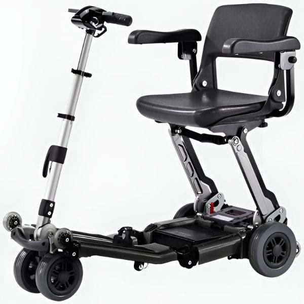 FreeRider USA Luggie Elite 4-Wheel Bariatric Foldable Travel Scooter - Heavy Duty Mobility Scooter for Adults & Seniors - Perfect for Airports, Shopping Malls & Outdoor Adventures