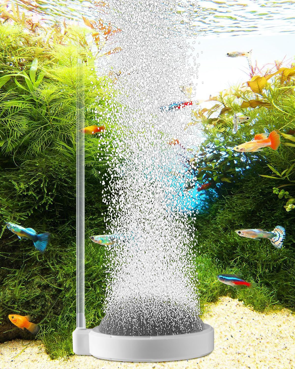3.2 Inch Nano Air Bubble Stone for Aquarium Fish Tank - High Oxygenation Aerator & Bubbler Accessory for Hydroponics, Pond, and Air Pump Systems - Perfect for Freshwater & Saltwater Tanks