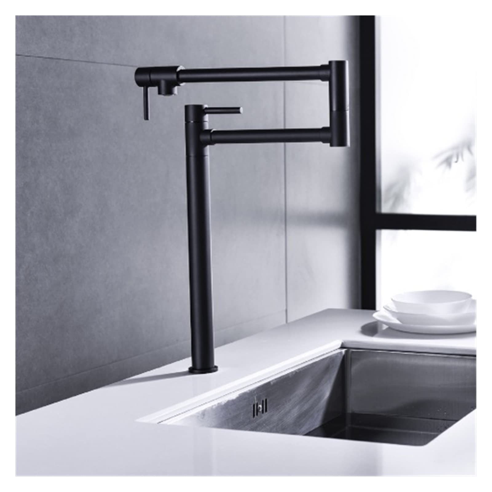 Premium WEPL Kitchen Sink Faucet with Extension Shank - High Arc Pot Filler Faucet for Modern Kitchens | Ideal for Cooking, Washing Vegetables & Filling Large Pots