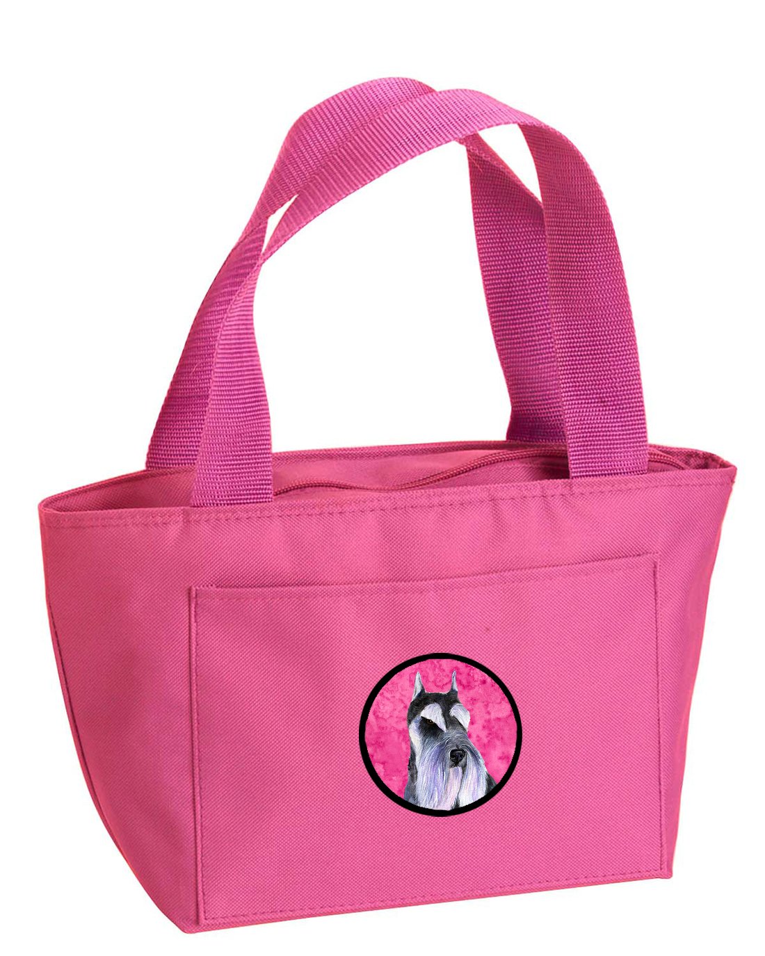 Insulated Lunch Box Tote Bag for Women & Men - Large Reusable Pink Schnauzer Design | Perfect for Work, School, Picnics & Outdoor Activities
