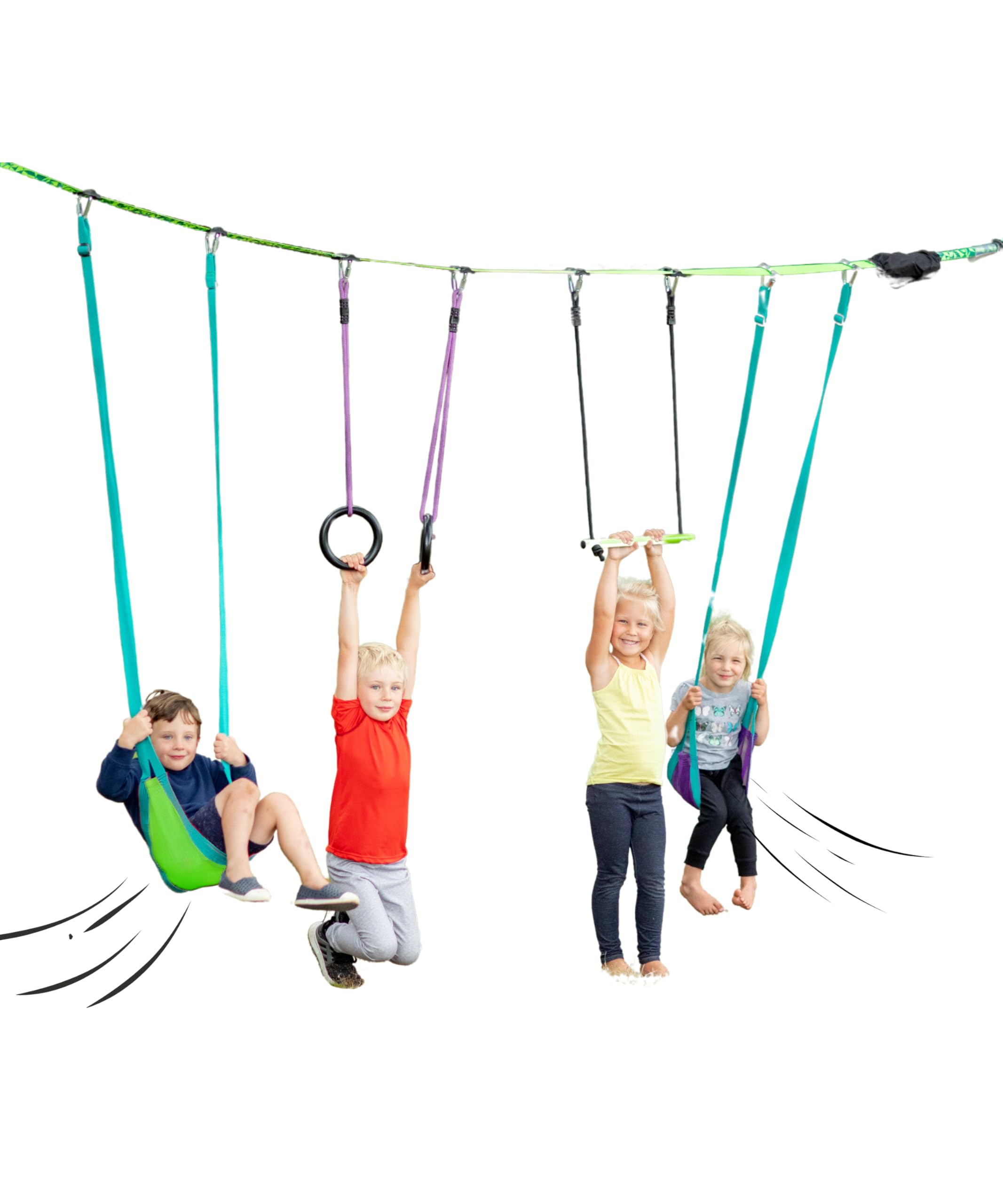 Slackers Tree Swing Kit for Backyard - Heavy Duty Swing Line to Turn Healthy Trees into Perfect Swing Set - Safe Outdoor Play Equipment for Kids Ages 3+ - Ideal for Family Fun, Backyard Activities & Outdoor Adventures