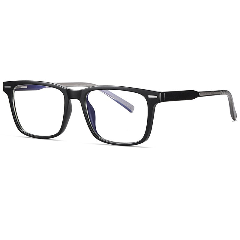 CCspace Unisex Full Rim Square TR90 Titanium Eyeglasses 55256 - Lightweight Durable Frames for Work, Reading & Everyday Wear