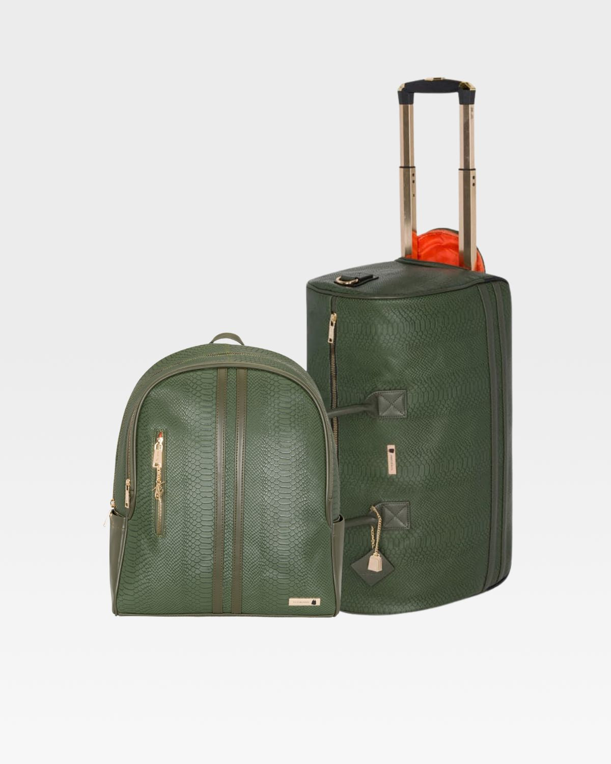 Apollo 1 Travel Backpack & Rolling Duffle Bag Set - Olive Green - Perfect for Business Trips, Gym, and Weekend Getaways