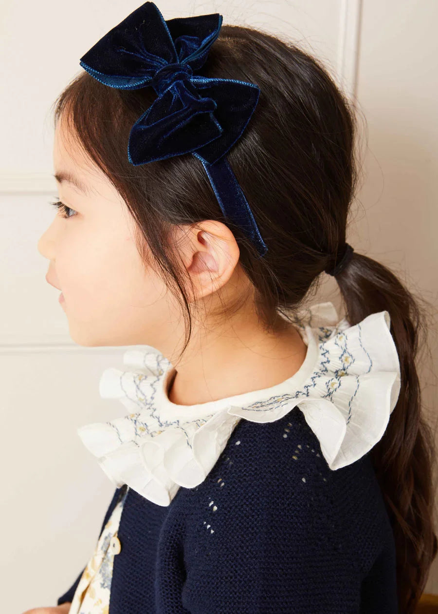 Navy Blue Velvet Hair Band for Women - Soft & Comfortable Headband for Everyday Wear, Workouts, and Special Occasions